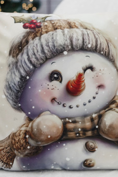 Наволочка декоративная новогодняя 2 шт 3D эффект велюр