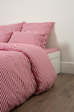 КПБ Urban Family Малиновый полоса перкаль