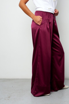 Брюки на резинке атласные 398BRD