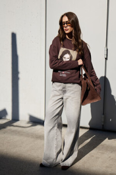 Лонгслив оверсайз с принтом