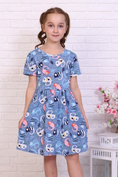 Платье Цвет настроения короткий рукав