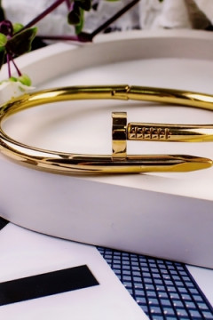 Браслет Гипоаллергенный из медицинского сплава, в стиле Картье Гвоздь + Подарок, в подарочном мешочке