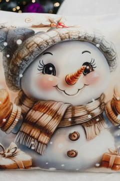 Наволочка декоративная новогодняя 2 шт 3D эффект велюр