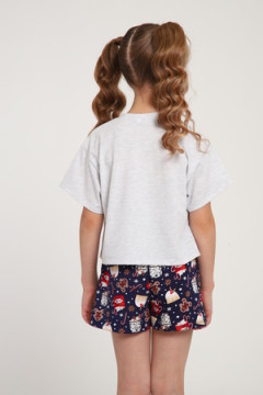 Пижама с шортами ПД-019-073 Кот Новый год