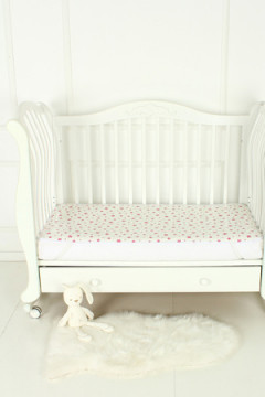 Клеенка детская на резинках на кроватку Звездочка розовая