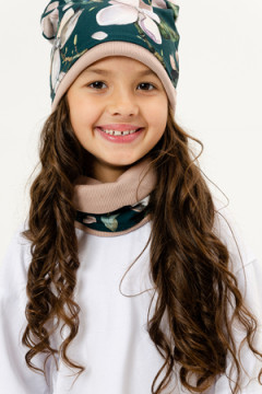 Комплект шапка и шарф Орхидея Темная