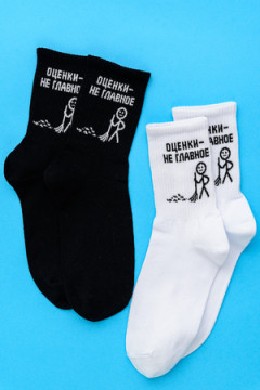 Носки стандарт Оценки не главное (набор 2 пары)