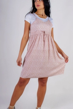 Сарафан с кокеткой+Футболка арт. 8686