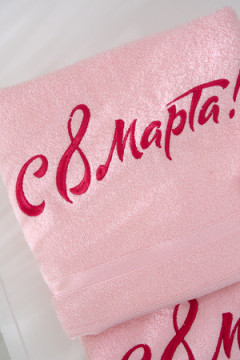 Полотенце 14418/14 8 марта махровое плотность 350гр