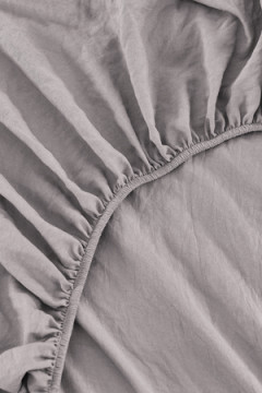 Простыня на резинке, с высотой борта 25 см "boiled cotton" - Вареный (стираный) хлопок»