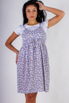 Сарафан с кокеткой+Футболка арт. 8686