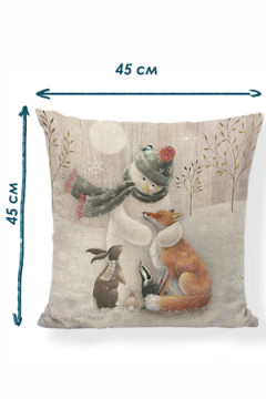 Наволочка декоративная Снеговик 1 шт