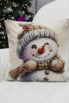 Наволочка декоративная новогодняя 2 шт 3D эффект велюр