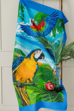 Полотенце банное Попугаи