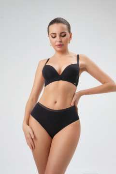 Трусы OIRO 0117 женские хлопковые черный/белый/бежевый 44-60 3 шт