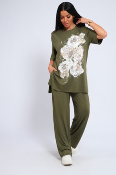 Костюм с брюками из вискозы 397