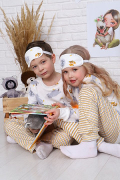 Детская пижама с брюками Зверята