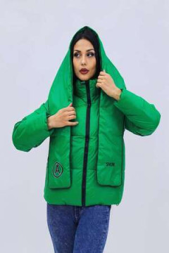 Куртка весна осень +дутый шарф-косынка 8193