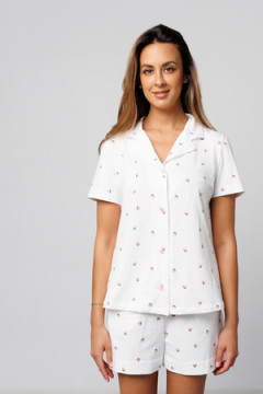 Пижама с шортами с шортами и рубашкой 410WHT