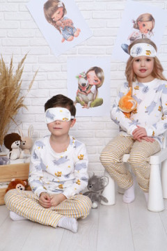 Детская пижама с брюками Зверята