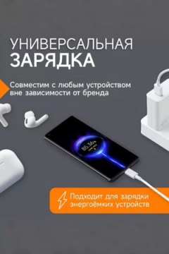 Быстрая зарядка type-c 67w 60730