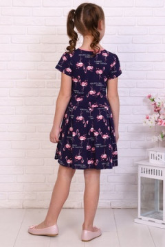 Платье Розовый Фламинго кор. рукав