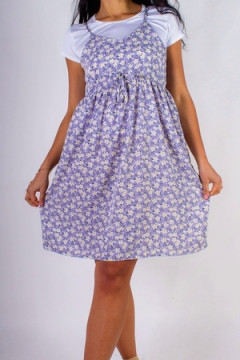 Сарафан с кокеткой+Футболка арт. 8686