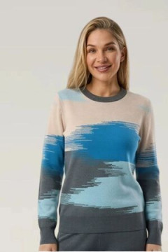 Костюм с брюками Вязаный Морской