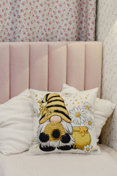 Наволочка декоративная декоративная 2шт рогожка Гном и Цветок