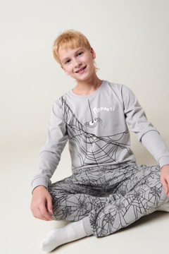Пижама с брюками Кулирка с рибаной мальчик длинный рукав