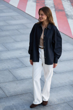 Рубашка джинсовая оверсайз