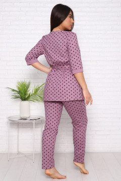 Комплект пеньюар+топ+брюки "Нежность"