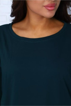 Удлиненная футболка хлопок с принтом Арт. 1092