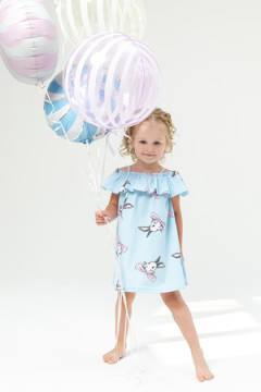 Сарафан Зайчик голубой