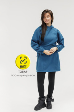 Туника теплая с капюшоном и хлястикамии