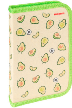Пенал 1-секц, печать на ткани, большой, с отк.планкой АВОКАДИКИ (ПН-3059) (190х115)
