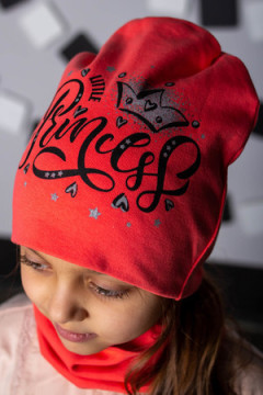 Комплект шапка и шарф Принцесса Коралл