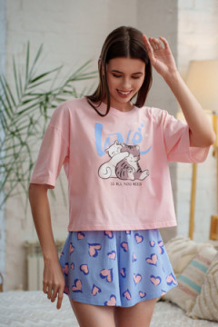 Пижама с шортами 2-059 Ласка