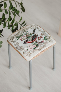 Подушка для мебели Сидушка на табурет квадратная