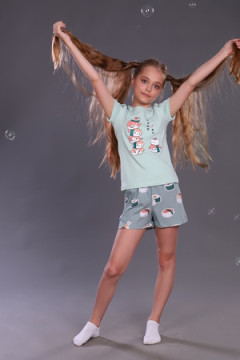 Пижама с шортами Суши-роллы ПД-009-044