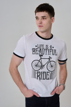 Футболка мужская белая М102