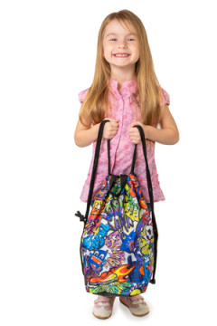 Мешок для обуви объемный Монстры