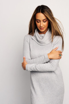 Платье свитер миди 391GRY