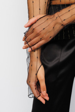 Лонгслив сетка с топом 366BLK