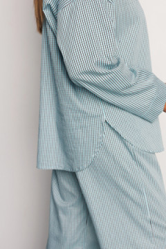 Костюм с брюками с рубашкой 394BLU