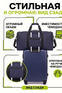 Сумка дорожная 89707 100л спортивная большая крепкая синего цвета 1063