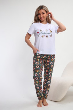Пижама с брюками Любимая Пончики
