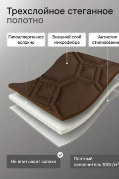 Дивандек на диван угловой, 2 шт антискользящие 190х70/150х70 (Аквастоп)