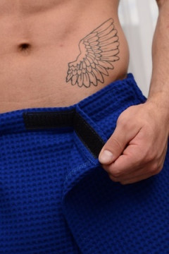 Полотенце для бани и сауны вафельное на липучке