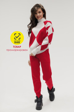 Костюм с брюками Вязаный с брюками